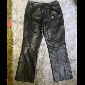 INC straight leg leather pants